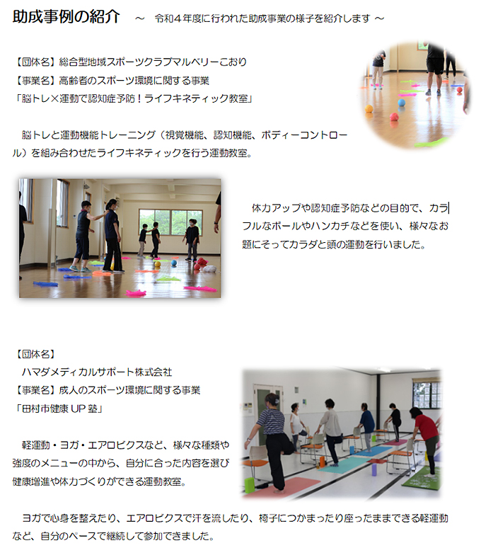 助成事例の紹介
